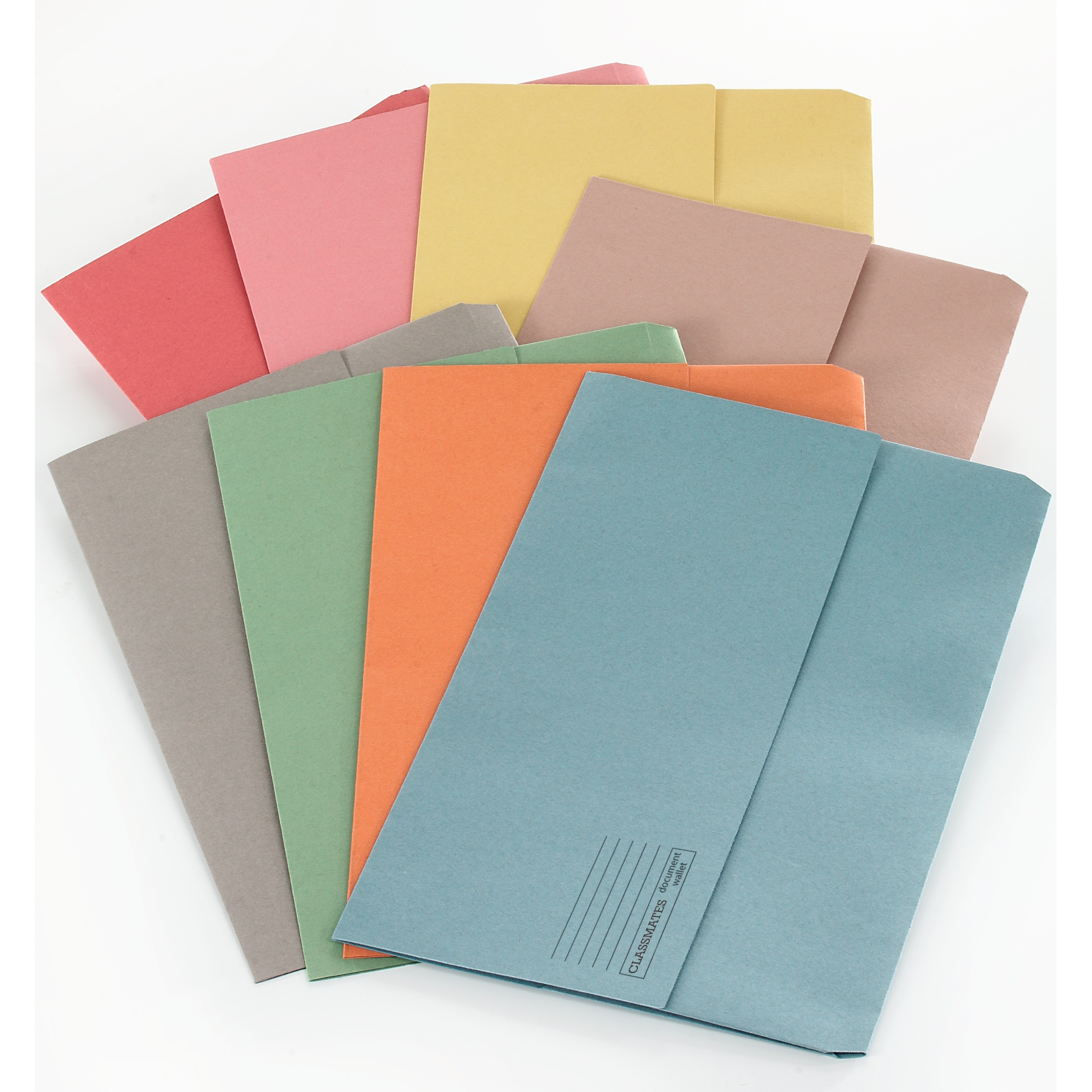 Classmates Document Wallet Foolscap - Assorted - Pack of 50